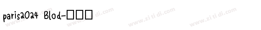 paris2024 Blod字体转换